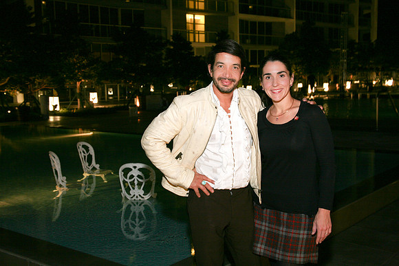 Sarah Paz and Designer Antonio Cabrera