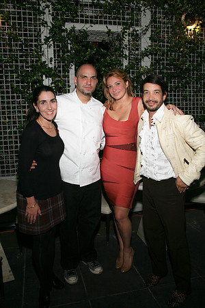 Sarah Paz, EOS Chef Michael Psilakis, Restaurateur Donatella Arpaia and Designer Antonio Cabrera